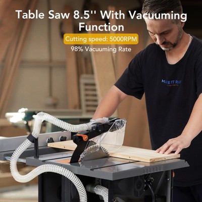 Table Saw for Jobsite, 8.5 inch Table Saw Cutting Speed up to 5000RPM£¬2000W, Compact Tablesaw with Low Noise for DIY Woodworking and Furniture Making