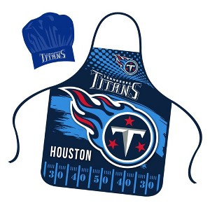 NFL Apron & Chef Hat Set, with Large Team Logo - Tennessee Titans - 1 of 2