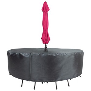 Summerset Shield Round/Square Table Chair Cover Ultimate Protection for Your Outdoor Furniture Velcro Mercury - 1 of 4