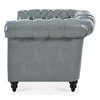 39" PU Leather 1-Seater Sofa with Soft Cushions and Wood Legs - 4 of 4