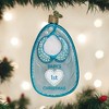 Old World Christmas Blown Glass Ornament for Christmas Tree, Blue Baby Bib - 3 of 3