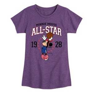 Girls' - Disney - Minnie All-Star 1928 Fitted Short Sleeve Graphic T-Shirt - 1 of 3
