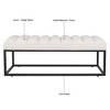 CAVINAS 53.54"W Rectangle PU Ottoman Bench,Metal Base Upholstered Bench,Upholstery Benches for Living Room & Bedroom - 3 of 4