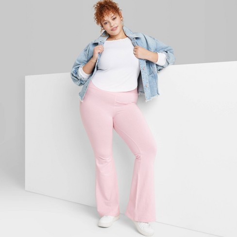 Women's High-waisted Flare Leggings - Wild Fable™ Blush 3x : Target