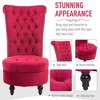 Aghana Digitals Crimson Red High Back Tufted Accent Chair with Soft Padded Seat, Polyester - 3 of 4