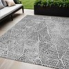 Pewter Charcoal And Ivory Geometric Washable Indoor Outdoor Area Rug - 2 of 4