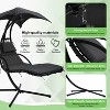 FDW Hammock Curved Hanging Chaise Lounge Chair with Adjustable Canopy and Removable Cushions - 4 of 4