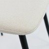 Harold+Bingo 5-Piece Walnut Foil  Round Top Pedestal Dining Table Set with 4 Upholstered Chairs -Maison Boucle‎ - 4 of 4