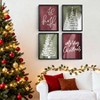Framed Tree Wall Art Decor Set of 4 Tree Pictures Canvas Prints Black 12x16 Inch Dining Room Entryway Festive Home Decor - 2 of 4