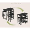 Gulches 3-Piece Counter Height Dining Set for 2 - PU Leather Upholstered Stools with 3 Storage Shelves, MDF & Metal Frame, Space-Saving - 3 of 4