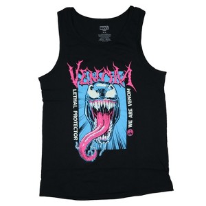 Seven Times Six Marvel Comics Mens Sleeveless T Shirt Venom Lethal Protector Adult Tank Top Black - 1 of 3