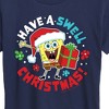 Women's - SpongeBob SquarePants - Have A Swell Christmas Short Sleeve Graphic T-Shirt - 2 of 4