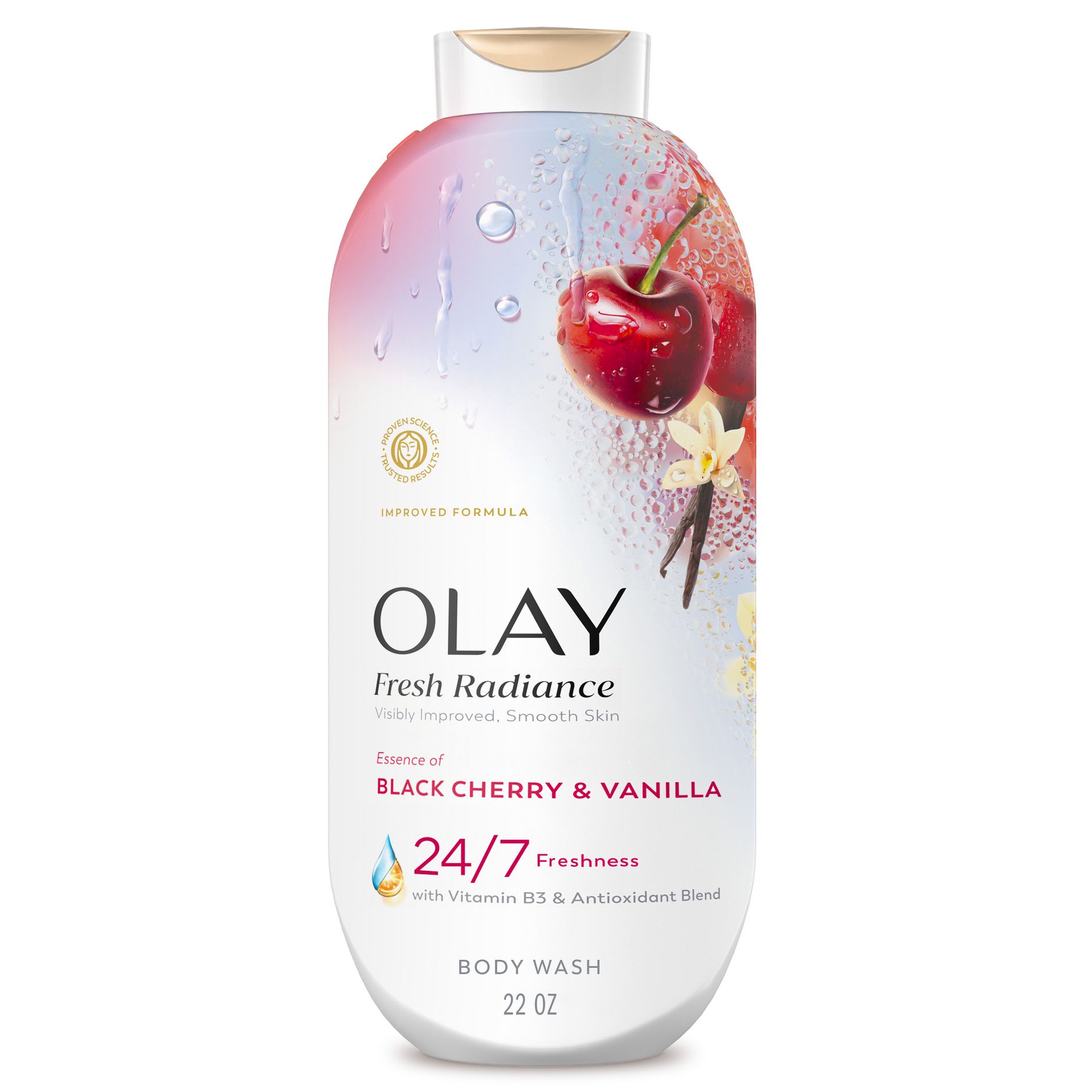 Olay Fresh Radiance Vitamin B3 and Antioxidant Blend Body Wash - Black Cherry and Vanilla - 22 fl oz