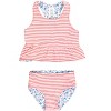 RuffleButts Toddler UPF50+ Reversible Peplum Tankini - 4 of 4