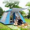 Naysaye Camping Tents 4 Person Tent Waterproof Instant Setup 2 Mosquito Windows for Hiking Backpacking and Outdoor, Blue - 4 of 4