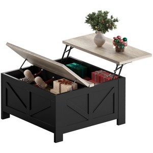 Yaheetech Wooden Lift Top Coffee Table with Hidden Compartments for Living Room Reception - 1 of 4