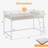 Karl Home Junior Metal Twin Loft Bed with Guard Rails and Stairs - 2 of 4