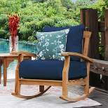 Caterina Teak Patio Rocking Chair with Cushion - Cambridge Casual