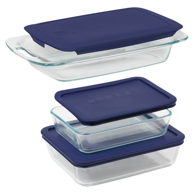 Pyrex Simply Store 6-Piece Glass Food Storage Container Set Value Pack with  Airtight Lids 