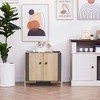 Teamson Pets Ryder Elevated Large Wooden Cat Litter Box Enclosure with Translucent Desktop, Dim Grey - 3 of 4