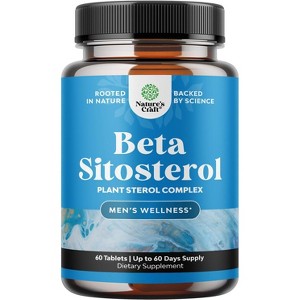 Plant Sterols + Beta Sitosterol Tablets, 500mg Beta-Sitosterol Sterols & Stanols, Prostate Health Supplement for Men, Nature's Craft, 60ct - 1 of 3