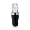 True Boston Shaker with Cocktail Recipes, 2 Part Glass Cocktail Shaker Set, Mixing Glass, Shaker Tin, Black - 3 of 4