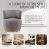25.2" Velvet Swivel Barrel Chair with Foam Cushion and Armrests - 4 of 4