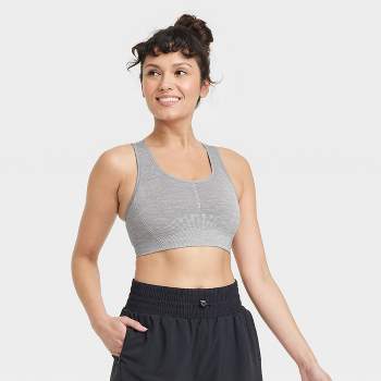 Women's Seamless Medium Support Cami Midline Sports Bra - All In Motion™  Heathered Gray Xl : Target
