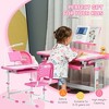 Aghana Digitals Kids Study Desk & Chair Set, Pink: Adjustable Height/Angle, USB Lamp, Storage - 3 of 4