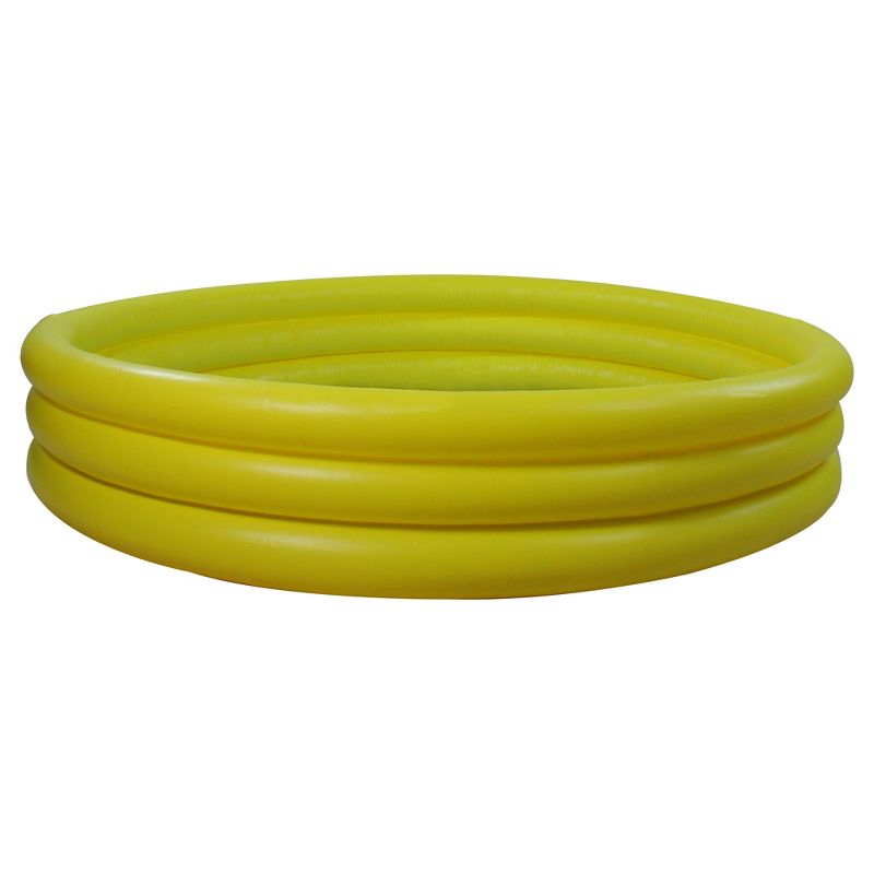 Pool Central 39" Yellow Triple Ring Round Inflatable Children's Swimming Pool, 2 of 4