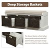 Shoe Storage Bench for Entryway,Entryway Bench with Storage Removable Basket, Shoe Cabinet with Hidden Storage for Entryway Living Room - 3 of 4