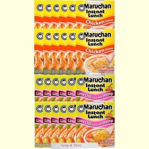 Maruchan Ramen Instant Cup Noodles 24 Count - 12 Chicken Flavor & 12 Lime Chili Shrimp Flavor , 2 Flavors - 1 of 1