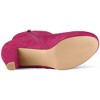 Allegra K Women's Round Toe Side Zip Low Platform Chunky Heel Ankle Booties - 4 of 4