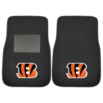 NFL Cincinnati Bengals Embroidered Car Mat Set - 2pc