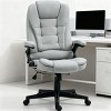 TopComfy Accent Chairs High Back Massage Desk Chair with Reclining Backrest Plush Padding Comfortable Chair for Office, Gray, 25.5"*28"*47.3" - 2 of 4