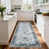 Area Rug Washable Printed Vintage Floral Non Slip Low Pile Rugs Soft Rubber Backed Indoor Bedroom Rugs for Laundry Room - 4 of 4
