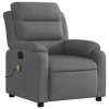 vidaXL Massage Recliner Chair Dark Gray Fabric - Manual Push Back With Massage - 4 of 4