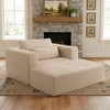 Whisen All-Foam Corduroy Lounge Chair, Compressed Sofa Bed, Modular Deep-Seat Floor Couch with Ottoman - 2 of 4