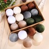Aoibox 12 pcs 80mm Large Velvet Christmas Ornaments Set Shatterproof Flocked Balls for Tree Wreath Garland Indoor Holiday Decor - 4 of 4