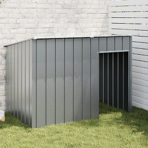 vidaXL Dog House Anthracite Galvanized steel 60.2 x 35.8 x 43.3 in - 1 of 4