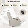 Modern Manual Recliner Chair with Adjustable Backrest, 3 Recline Positions, Living Room Home Theater - 4 of 4