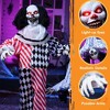 Joyfy 64" Halloween Outdoor Decorations, Animatronics Clown Holding Doll with Motion & Sound & Light for Halloween Party Haunted House Yard Lawn Decor - 3 of 4