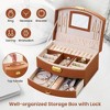 Small PU Leather Jewelry Box With Mirror - 3 of 4