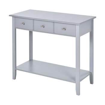 HOMCOM Console Table Industrial Desk with Drawer Bottom Shelf & Large Tabletop for Entryway or Living Room