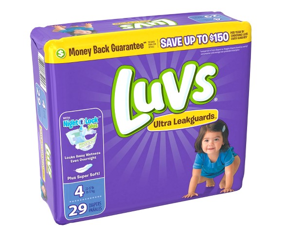 Luvs Disposable Diapers Jumbo Pack - Size 4 (29ct)