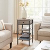 VASAGLE Tall Nightstand, Bedside Table with Drawer and Shelfs, End Table, Telephone Table - 2 of 4