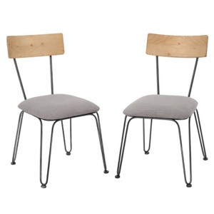 Orval Dining Chair - Black/Gray (Set of 2) - Christopher Knight Home