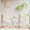 vidaXL Highback Chair Cushion Set of 2 Cream Polyester, PP hollow fiber - 2 of 4