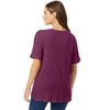 Woman Within Plus Size Waffle Thermal Satin Trim Tee - 3 of 4