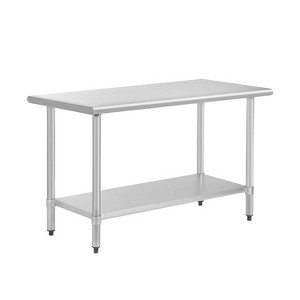 FDW 24/36/48/60in Stainless Steel Kitchen Work Table with  Adjustable Table Foot & Under Shelf Storage - 1 of 4